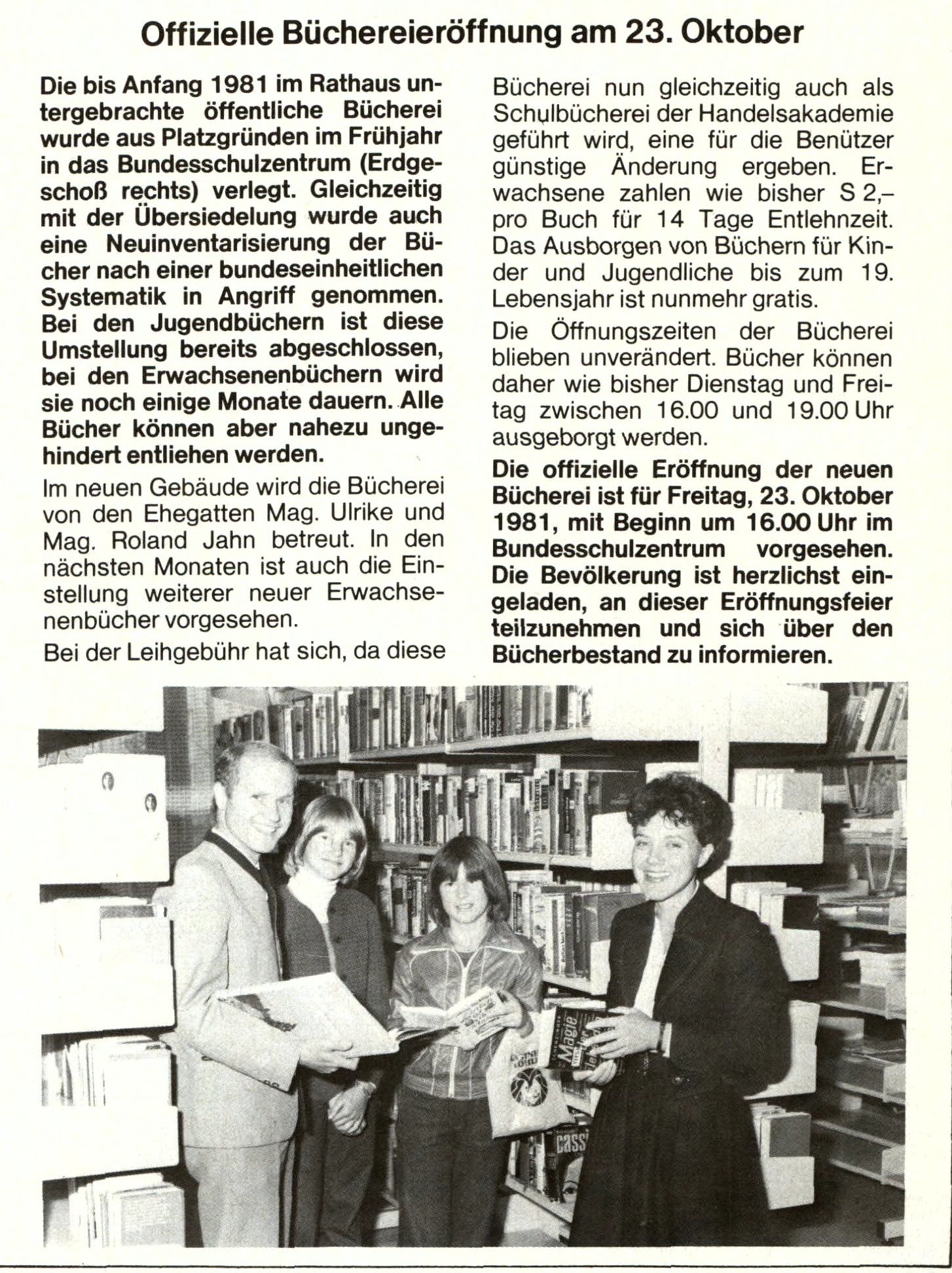 Eröffnung im Bundesschulzentrum